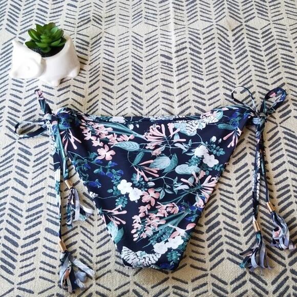 NWT Tart Collections Floral Tie Bikini Bottom Size Large Swimwear Summer Travel - Picture 4 of 5